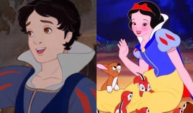 迪士尼公主变成男孩子也太心爱了吧白雪公主变成小哥哥超帅