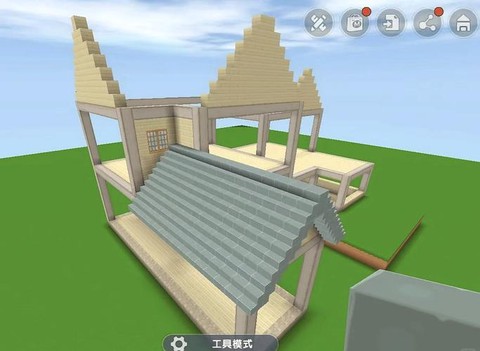 迷你世界屋顶怎么盖