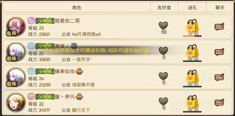 龍之谷怎么加好友度